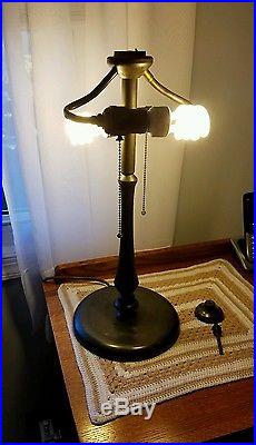 Leaded lamp antique slag stained glass gorham tiffany arts and crafts