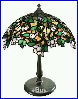 Leaded lamp antique slag stained glass gorham tiffany arts and crafts