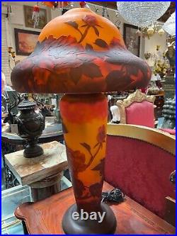 Magnificent Art Nouveau Table Lamp with Floral Design