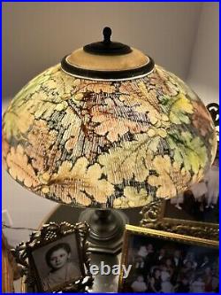 Magnificent Pairpoint antique Obverse painted Floral Glass lamp original