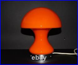 Mid Century Modern Atomic Age Space Age European Art Glass Mushroom Desk Lamp