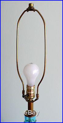 Mid-Century Modern Gino CENEDESE Murano Aqua Art Glass Fenici Fenecio Lamp