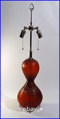 Mid Century Modern Italian Art Glass & Lucite Table Lamp