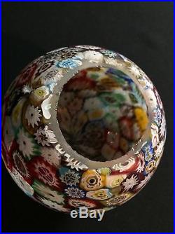 Millefiori Cliche Cut Cane Art Glass Lamp Shade with Original Sticker