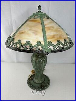 Miller Slag Glass Green Original Finish Table Lamp