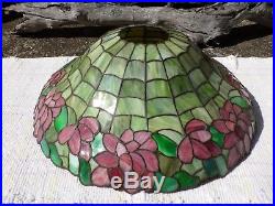 Mission arts crafts slag stained leaded glass lamp shade unique handel tiffany