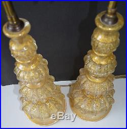 Murano Barovier Toso Gold Cordonato oro Lamps Finials (2)