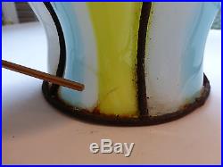 Murano Venetian Dino Martens huge caged glass hanging lamp One of A Kind