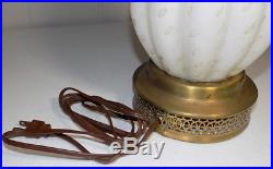 Murano glass lamp Barovier & Toso Seguso era ribbed gold controlled bubble