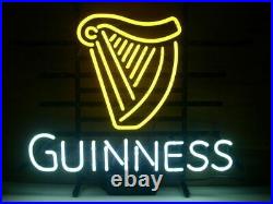 New Guinness Harp Neon Light Sign 20x16 Beer Cave Gift Lamp Artwork Glass