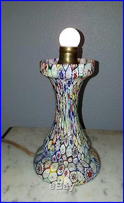 Outstanding 13 Vintage Millefiori Murano Glass Lamp Toso Fratelli