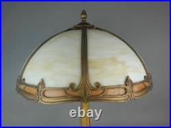 Pairpoint Art Nouveau Leaded Glass Panel Lamp Circa 1920 SIGNED