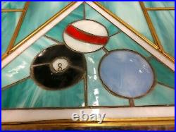 Pool Table Light Billiard lamp Lighting Art Deco revival Stained Glass hanging