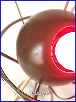 Pop Art Vintage Martini Glass Lamp Olive Home Bar Krys 1993 Red Light Mid Mod