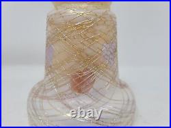 Quezal Gold Aurene Threaded Art Glass Lamp Shade