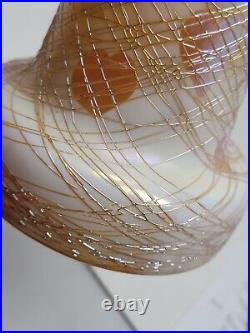 Quezal Gold Aurene Threaded Art Glass Lamp Shade