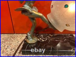 RARE Antique Art Deco Gerdago Pixie Harlequin Lamp 1920, LAST ONE