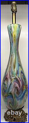 RARE Murano Style Art Glass Lamp Starry Night