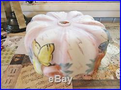 RARE PAIRPOINT PUFFY LAMP SHADE Papillon WITH BUTTERFLYS MINT