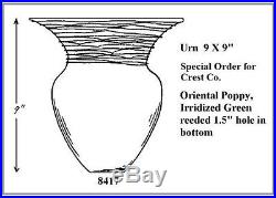 RARE SPECIAL ORDER Steuben Oriental Poppy Art Glass Lamp Base NR