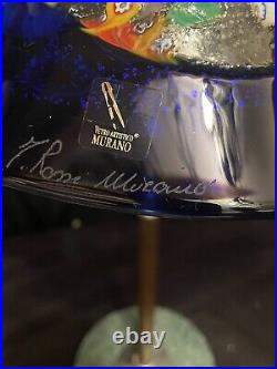RARE Vintage Murano Millefiori Art Glass Lamp (Shade by Maestro Imperio Rossi)