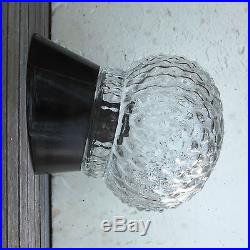 RETRO Vintage ART DECO Mid Century BAKELITE Glass Shade Wall Lamp LIGHT FIXTURE