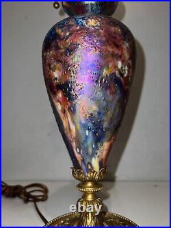 Rare CASSIDY LOUIS COMFORT TIFFANY CYPRIOTE GLASS LAMP