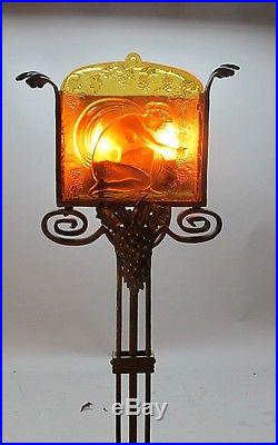 Rare FREDERICK CARDER for STEUBEN Torchiere Lamp c. 1926 antique art glass