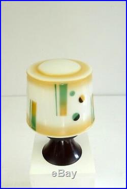 Rare German Bauhaus Light Suprematism Glass Ceiling Lamp 1925 Art Deco
