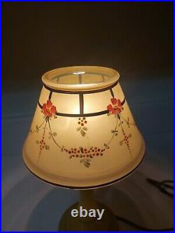 Rare Tiffin Antique Art Deco Yellow Boudoir Lamp