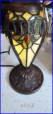 Rare Victorian Tiffany &Co. Lamp multi color glass
