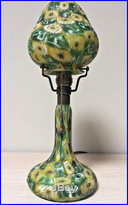 Rare Vintage FRATELLI TOSO Italian Murano Glass Millefiori Lamp