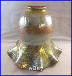 STEUBEN Quezal, Antique Glass Lamp Shade, Beautiful