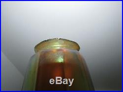 Set of 6 Signed Steuben Aurene Iridescent Art Glass Lamp Shades 427