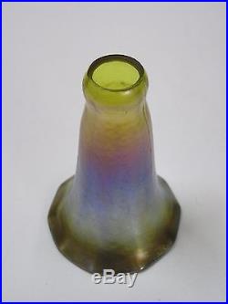 Signed LCT Favrile Iridescent Art Glass Lily Shade for Tiffany Studios Lamp NR