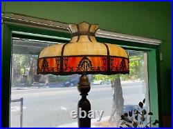 Slag Glass Floor Lamp Circa 1920