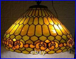 Solid Duffner & Kimberly leaded glass lamp Handel Tiffany Studios arts crafts
