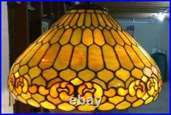 Solid Duffner & Kimberly leaded glass lamp Handel Tiffany Studios arts crafts