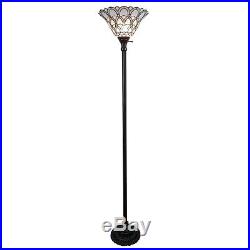Stained Glass Floor Lamp Accent Light Art Deco Mission Craftsman Victorian Read