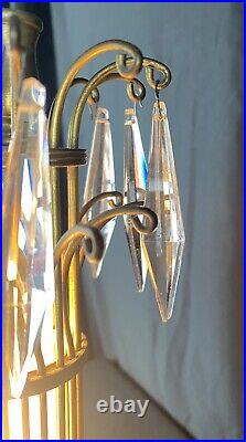 Steuben Glass Gazelle Lamp Art Deco ULTRA RARE Prisms Carder Waugh