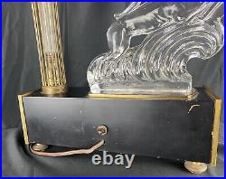 Steuben Glass Gazelle Lamp Art Deco ULTRA RARE Prisms Carder Waugh