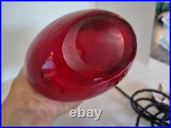 Studio Art Glass Red UK Wired Table Lamp Murano Sommerso