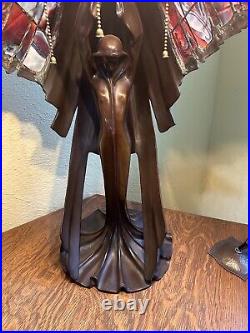 Stunning 30 Art Deco Nouveau Flying Lady Figural Tiffany Lamp Local Pickup Only