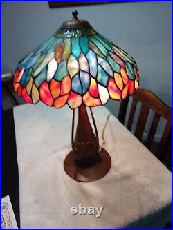 Super Copper Foliate Art Nouveau Lamp Tiffany Handel Duffner and Kimberly