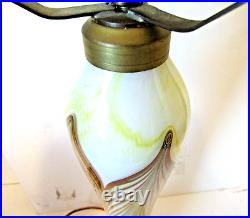 Swallowtail Studios 20 3/4 Tall Art Glass Lamp with Original Tag