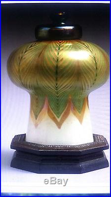 Tiffany Studios Lct Favrile Glass Mosque Lamp Signed