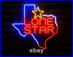 Texas Lone Star Beer Neon Light Sign Lamp 17x14 Beer Bar Glass Artwork Decor