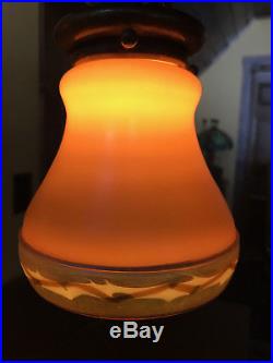 Tiffany Studios Double Student Lamp With Steuben Art Glass Intarsia Shades