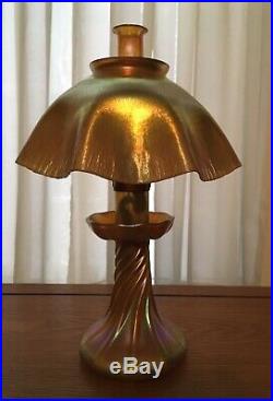Tiffany Studios Favrile Original Art Nouveau Oil Lamp
