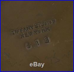 Tiffany Studios New York Bronze Table Lamp Signed